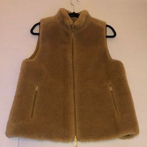 J. Crew Sherpa zip vest size M